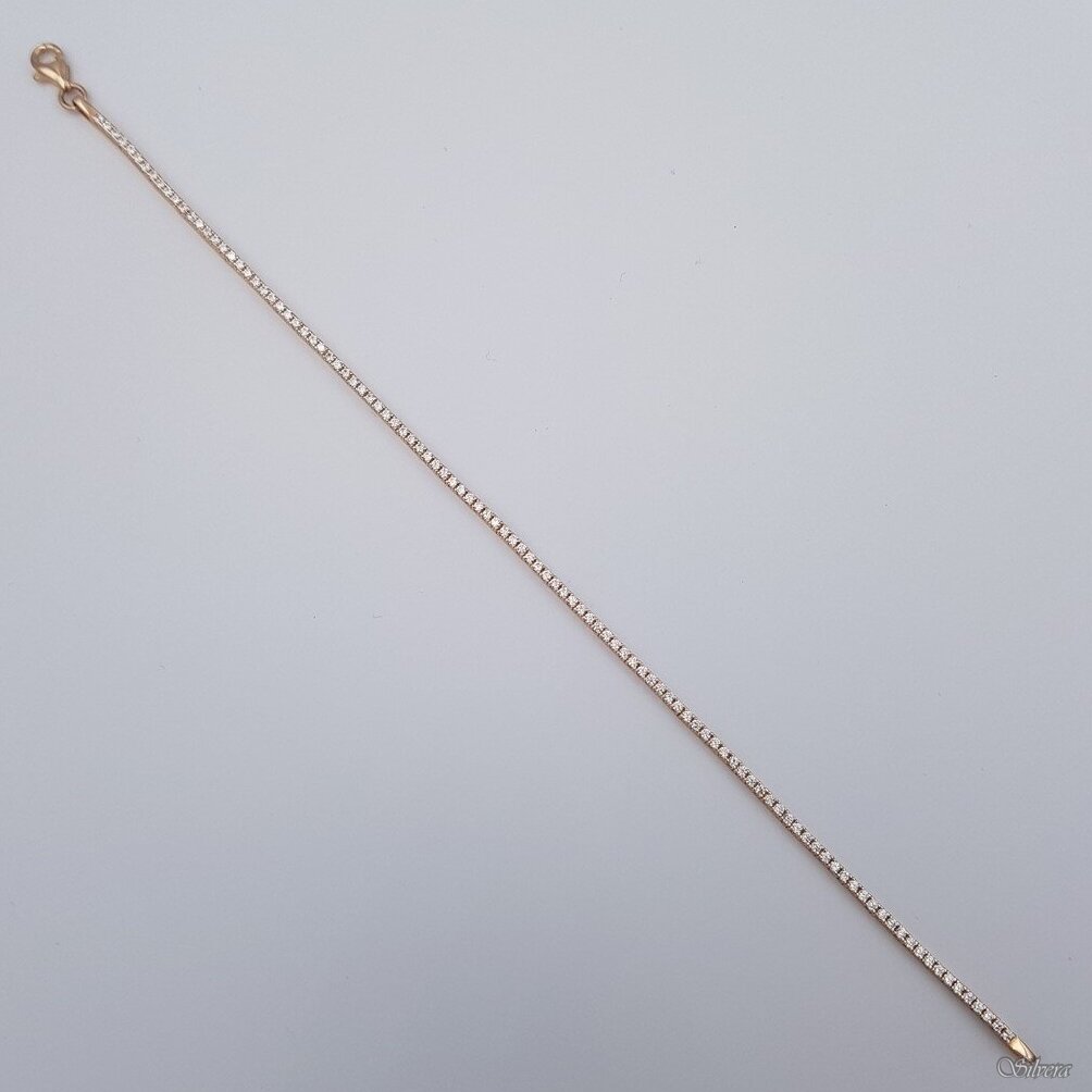 Auksinė apyrankė su cirkoniais AA290; 18 cm 2