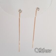 Auksiniai auskarai su cirkoniu AU062