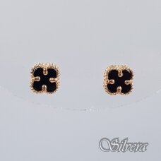Auksiniai auskarai su oniksu AE476
