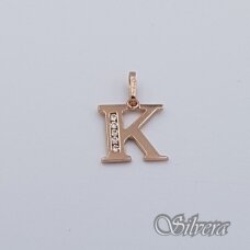 Auksinis pakabukas su cirkoniais raidė "K" AP231