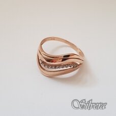 Auksinis žiedas su cirkoniais AZ10; 20 mm