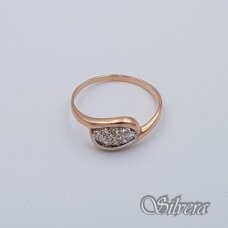 Auksinis žiedas su cirkoniais AZ126; 18 mm