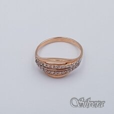 Auksinis žiedas su cirkoniais AZ131; 18 mm