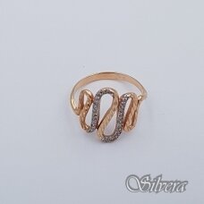 Auksinis žiedas su cirkoniais AZ157; 18,5 mm