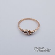 Auksinis žiedas su cirkoniais AZ171; 19 mm