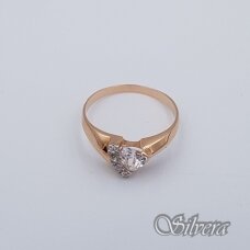 Auksinis žiedas su cirkoniais AZ192; 19,5 mm