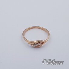 Auksinis žiedas su cirkoniais AZ223; 15,5 mm