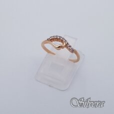 Auksinis žiedas su cirkoniais AZ231; 16 mm