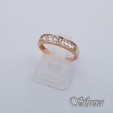 Auksinis žiedas su cirkoniais AZ234; 16 mm