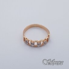 Auksinis žiedas su cirkoniais AZ235; 16 mm