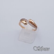 Auksinis žiedas su cirkoniais AZ238; 16,5 mm