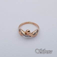 Auksinis žiedas su cirkoniais AZ240; 16,5 mm
