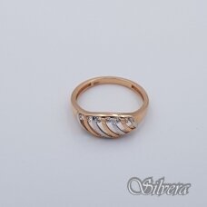 Auksinis žiedas su cirkoniais AZ242; 16,5 mm
