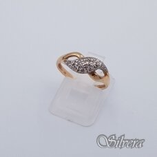 Auksinis žiedas su cirkoniais AZ243; 16,5 mm