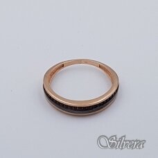 Auksinis žiedas su cirkoniais AZ266; 15,5 mm