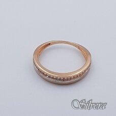 Auksinis žiedas su cirkoniais AZ267; 16 mm