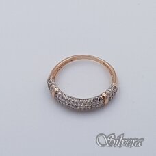 Auksinis žiedas su cirkoniais AZ269; 16,5 mm