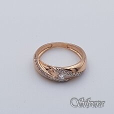Auksinis žiedas su cirkoniais AZ270; 15 mm