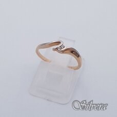 Auksinis žiedas su cirkoniais AZ290; 16 mm