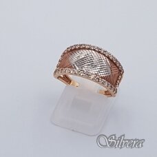 Auksinis žiedas su cirkoniais AZ363; 17,5 mm