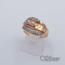 Auksinis žiedas su cirkoniais AZ364; 17,5 mm