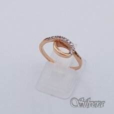 Auksinis žiedas su cirkoniais AZ366; 17,5 mm