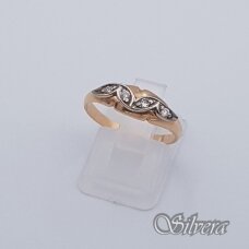 Auksinis žiedas su cirkoniais AZ367; 17,5 mm