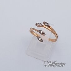 Auksinis žiedas su cirkoniais AZ370; 17,5 mm