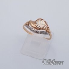 Auksinis žiedas su cirkoniais AZ382; 18 mm