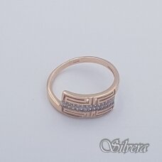 Auksinis žiedas su cirkoniais AZ413; 18,5 mm