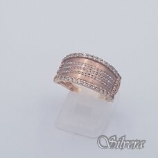 Auksinis žiedas su cirkoniais AZ414; 18,5 mm