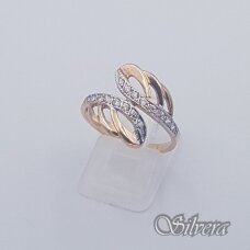 Auksinis žiedas su cirkoniais AZ416; 18,5 mm