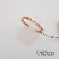 Auksinis žiedas su cirkoniais AZ44; 17,5 mm