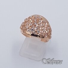 Auksinis žiedas su cirkoniais AZ495; 17,5 mm