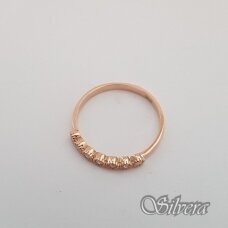 Auksinis žiedas su cirkoniais AZ52; 18 mm