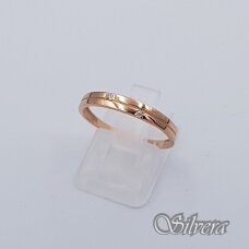 Auksinis žiedas su cirkoniais AZ537; 17 mm