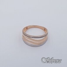 Auksinis žiedas su cirkoniais AZ542; 18,5 mm