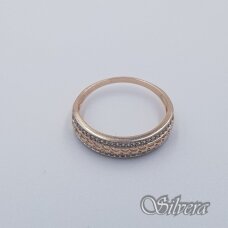 Auksinis žiedas su cirkoniais AZ547; 19,5 mm