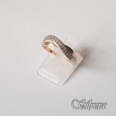 Auksinis žiedas su cirkoniais AZ24; 18 mm