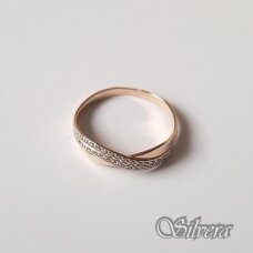 Auksinis žiedas su cirkoniais AZ24; 18 mm