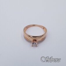 Auksinis žiedas su cirkoniais AZ567; 19 mm