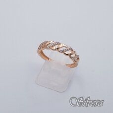 Auksinis žiedas su cirkoniais AZ571; 18,5 mm