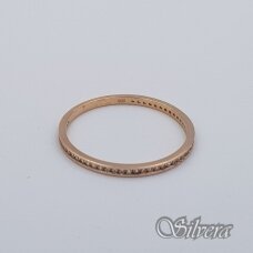 Auksinis žiedas su cirkoniais AZ590; 16 mm