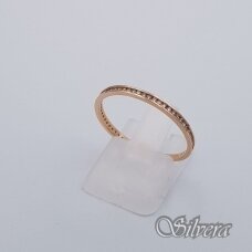Auksinis žiedas su cirkoniais AZ590; 17 mm