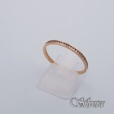 Auksinis žiedas su cirkoniais AZ590; 19,5 mm
