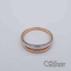 Auksinis žiedas su cirkoniais AZ592; 21 mm