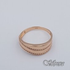 Auksinis žiedas su cirkoniais AZ625; 18,5 mm