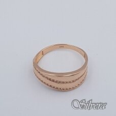 Auksinis žiedas su cirkoniais AZ625; 19 mm