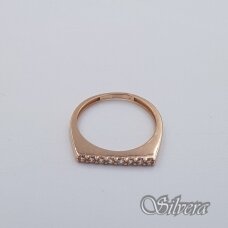 Auksinis žiedas su cirkoniais AZ633; 17,5 mm