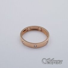 Auksinis žiedas su cirkoniais AZ640; 17,5 mm